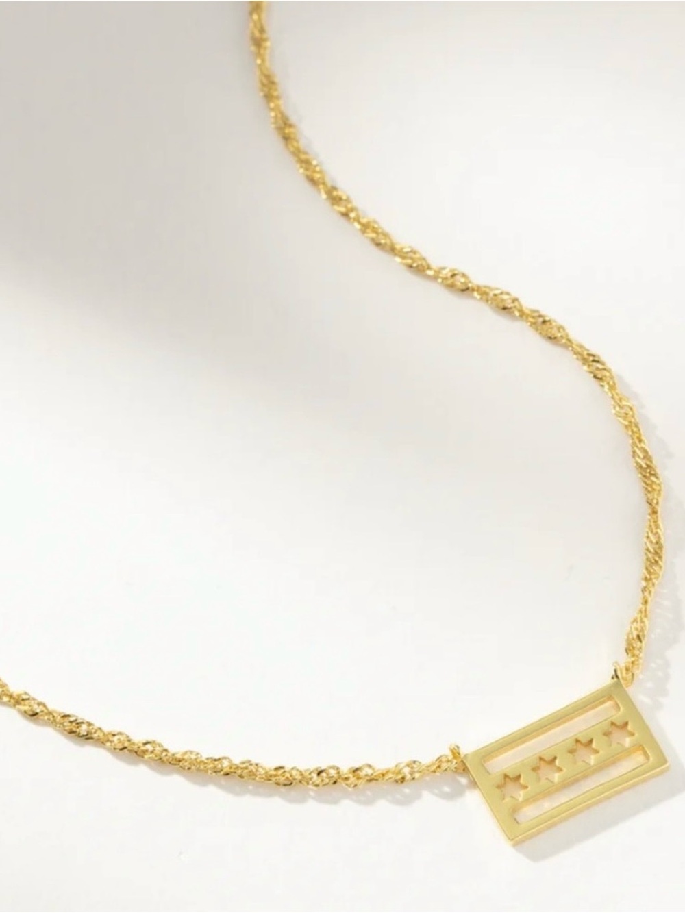 Uncommon James Chicago Flag Pendant Necklace